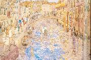 Maurice Prendergast Venetian Canal Scene oil on canvas